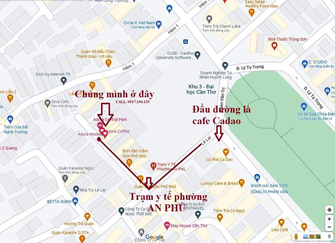 Adora Central Park Hostel Cần Thơ Zewnętrze zdjęcie